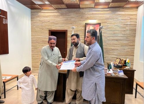 Donation to cancer patient at Khuzdar